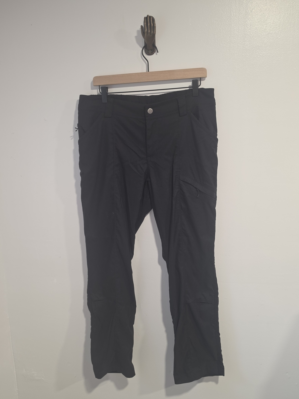 Duluth Trading Co Flexpedition Black Straight-Leg Utility Pants Women's Size 12